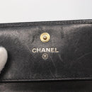 CHANEL COCO Mark Wallet Caviar Skin Black Gold CC Auth ka1729V-17