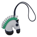 HERMES ZZ Camayil Anjomilo Charm Leather Light Blue Auth ka1731M-15