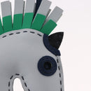 HERMES ZZ Camayil Anjomilo Charm Leather Light Blue Auth ka1731M-18