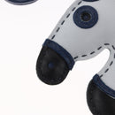 HERMES ZZ Camayil Anjomilo Charm Leather Light Blue Auth ka1731M-3