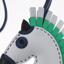 HERMES ZZ Camayil Anjomilo Charm Leather Light Blue Auth ka1731M-4