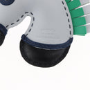 HERMES ZZ Camayil Anjomilo Charm Leather Light Blue Auth ka1731M-7