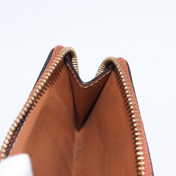 LOEWE Anagram Coin Purse Leather Brown Auth ka1732M