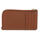 LOEWE Anagram Coin Purse Leather Brown Auth ka1732M-2