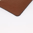 LOEWE Anagram Coin Purse Leather Brown Auth ka1732M-7