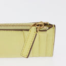 VALENTINO Coin Purse Leather Gold Yellow Auth ka1733-8