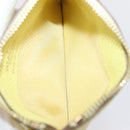 VALENTINO Coin Purse Leather Gold Yellow Auth ka1733-10