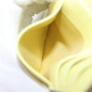 VALENTINO Coin Purse Leather Gold Yellow Auth ka1733-21