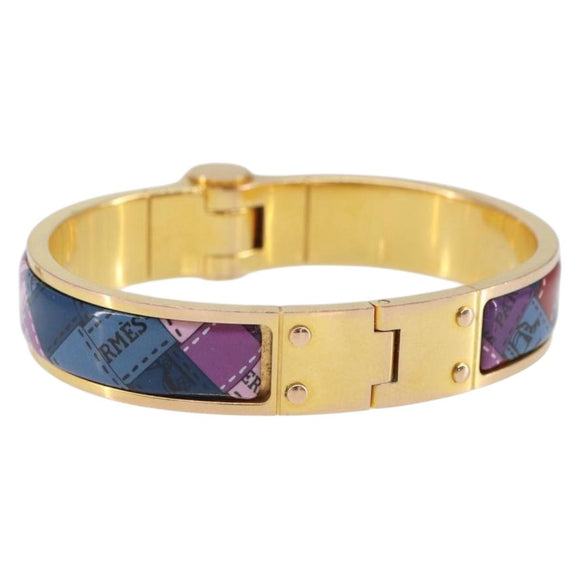 HERMES Charnier PM Bracelet metal Gold Auth ka1738M