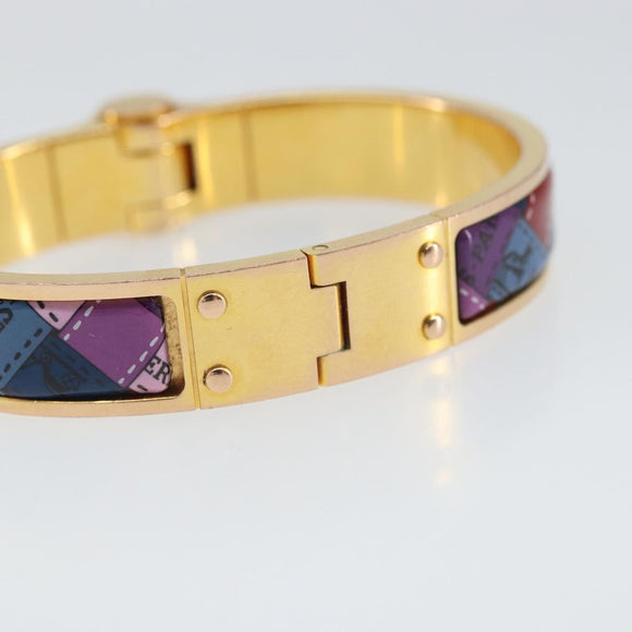 HERMES Charnier PM Bracelet metal Gold Auth ka1738M