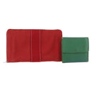 LOUIS VUITTON Hermes Epi Wallet Canvas 2 Set Red Green LV Auth ka174-1