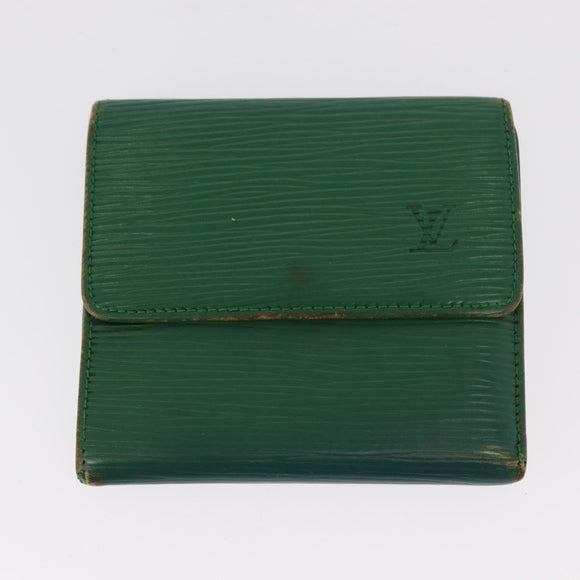 LOUIS VUITTON Hermes Epi Wallet Canvas 2 Set Red Green LV Auth ka174