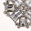 CHANEL Rhinestone Brooch metal Silver CC Auth ka1740V-10