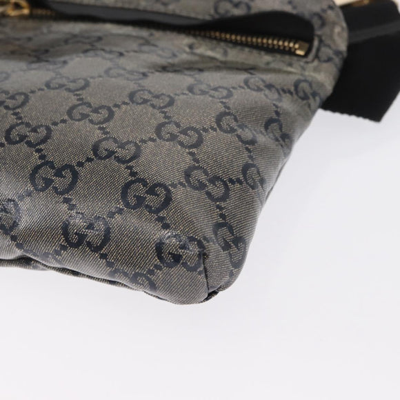 GUCCI GG Crystal Heuptas Gecoat Canvas Zwart Goud 28566 Auth ka1745