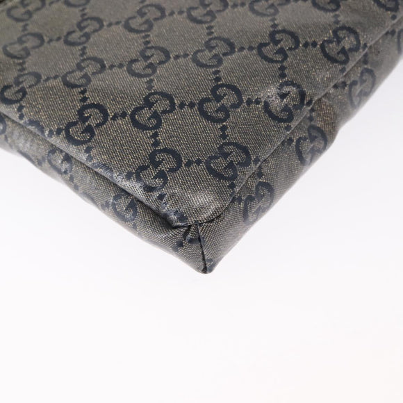 GUCCI GG Crystal Heuptas Gecoat Canvas Zwart Goud 28566 Auth ka1745