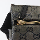 GUCCI GG Crystal Heuptas Gecoat Canvas Zwart Goud 28566 Auth ka1745-17