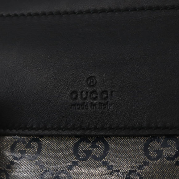 GUCCI GG Crystal Heuptas Gecoat Canvas Zwart Goud 28566 Auth ka1745