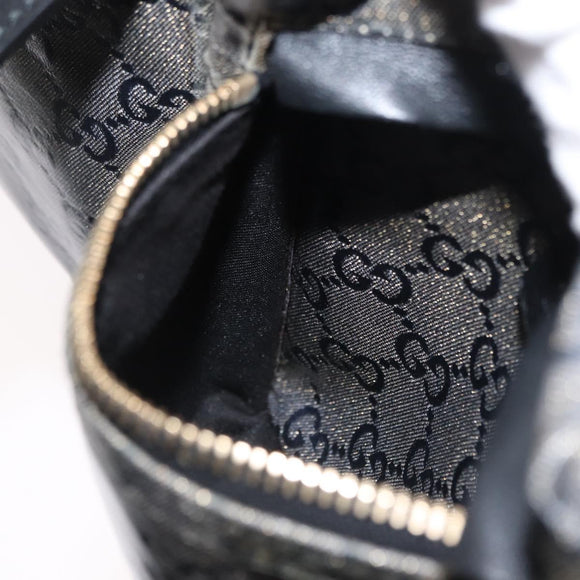 GUCCI GG Crystal Heuptas Gecoat Canvas Zwart Goud 28566 Auth ka1745