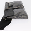 GUCCI GG Crystal Heuptas Gecoat Canvas Zwart Goud 28566 Auth ka1745-5