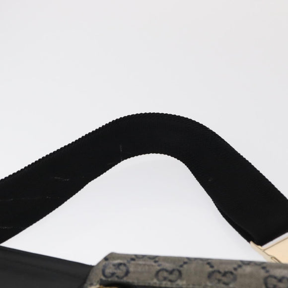 GUCCI GG Crystal Heuptas Gecoat Canvas Zwart Goud 28566 Auth ka1745