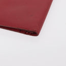 HERMES Bean Wallet Leather Red Auth ka175-7