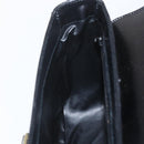 CELINE Horse Carriage Shoulder Bag Leather Black Gold Auth ka1751-21