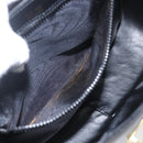 CELINE Horse Carriage Shoulder Bag Leather Black Gold Auth ka1751-12