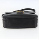 CELINE Horse Carriage Shoulder Bag Leather Black Gold Auth ka1751-5