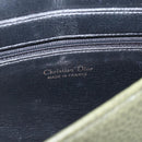 Christian Dior Shoulder Bag Leather Khaki Gold Auth ka1753-15