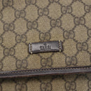 GUCCI GG Supreme Shoulder Bag PVC Leather Beige Gold 223666 Auth ka1755-17