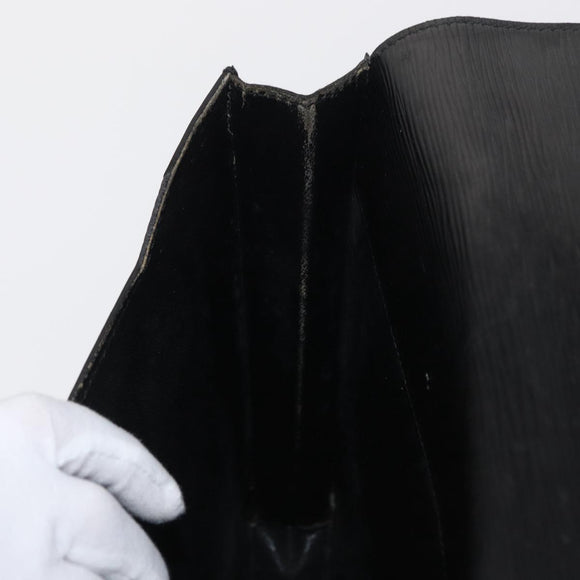 LOUIS VUITTON Epi Porte Documents Senateur Briefcase Black M54452 LV Auth ka1760