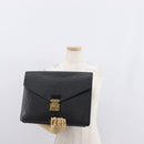 LOUIS VUITTON Epi Porte Documents Senateur Briefcase Black M54452 LV Auth ka1760-20