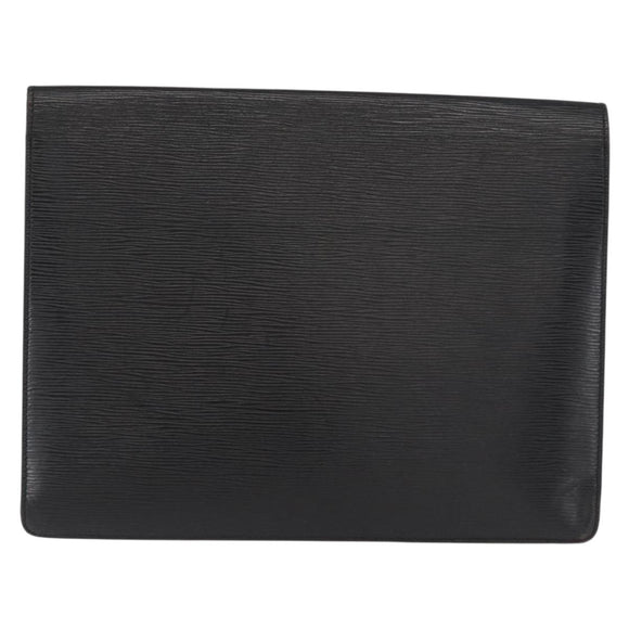 LOUIS VUITTON Epi Porte Documents Senateur Briefcase Black M54452 LV Auth ka1760