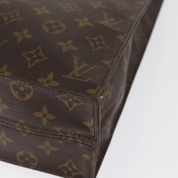LOUIS VUITTON Monogram Sac Plat Hand Bag M51140 LV Auth ka1761
