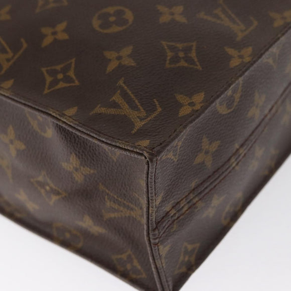 LOUIS VUITTON Monogram Sac Plat Hand Bag M51140 LV Auth ka1761