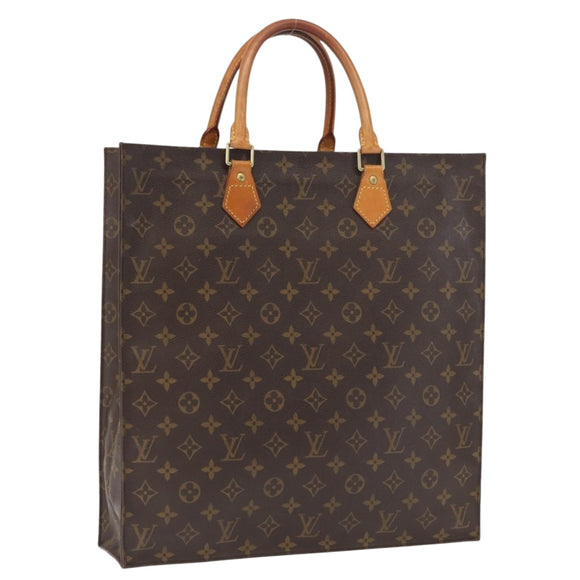 LOUIS VUITTON Monogram Sac Plat Hand Bag M51140 LV Auth ka1761