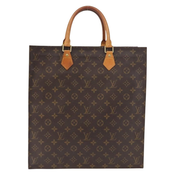 LOUIS VUITTON Monogram Sac Plat Hand Bag M51140 LV Auth ka1761