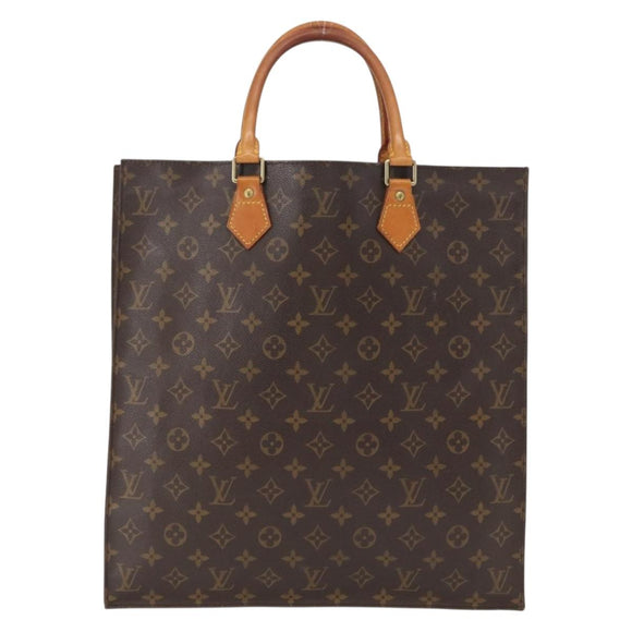 LOUIS VUITTON Monogram Sac Plat Hand Bag M51140 LV Auth ka1761