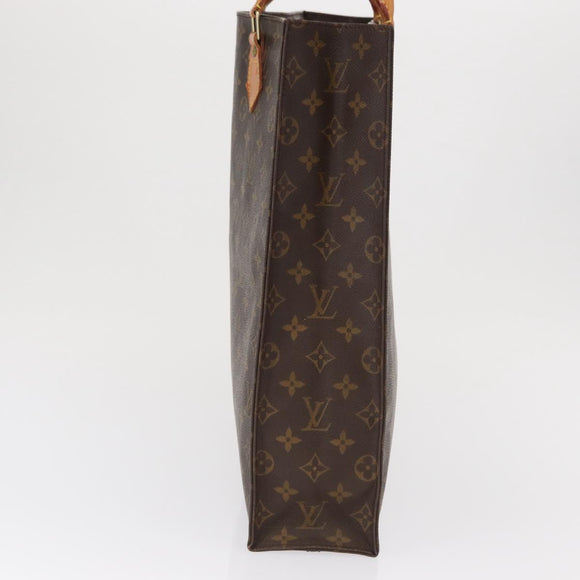 LOUIS VUITTON Monogram Sac Plat Hand Bag M51140 LV Auth ka1761