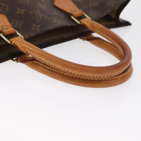 LOUIS VUITTON Monogram Sac Plat Hand Bag M51140 LV Auth ka1761
