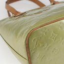 LOUIS VUITTON Monogram Vernis Houston Hand Bag Gris M91053 LV Auth ka1765-9