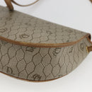Christian Dior Honeycomb Canvas Shoulder Bag Beige Gold Auth ka1775-12