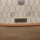 Christian Dior Honeycomb Canvas Shoulder Bag Beige Gold Auth ka1775-14
