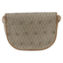 Christian Dior Honeycomb Canvas Shoulder Bag Beige Gold Auth ka1775-3