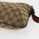 GUCCI GG Canvas Web Sherry Line Shoulder Bag Beige Red Green 189749 Auth ka1776-10