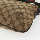GUCCI GG Canvas Web Sherry Line Shoulder Bag Beige Red Green 189749 Auth ka1776-12