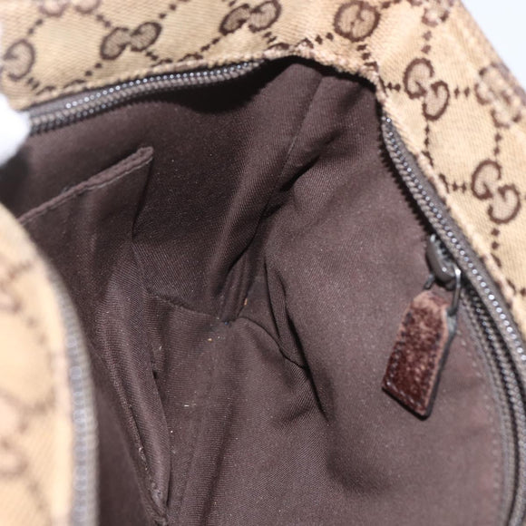 GUCCI GG Canvas Web Sherry Line Shoulder Bag Beige Red Green 189749 Auth ka1776