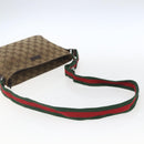 GUCCI GG Canvas Web Sherry Line Shoulder Bag Beige Red Green 189749 Auth ka1776-7