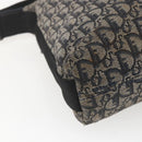 Christian Dior Trotter Canvas Shoulder Bag Navy Silver Auth ka1785-11