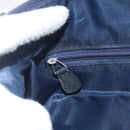 Christian Dior Trotter Canvas Shoulder Bag Navy Silver Auth ka1785-16